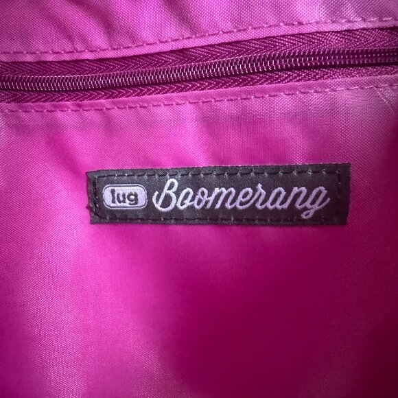 NWOT LUG Large Lightweight Purple Boomerang Bag - Picture 3 of 9